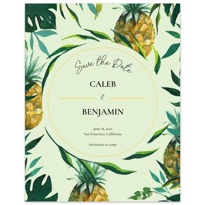 Light Green Wedding Digital Save the Date - Cartago Classic