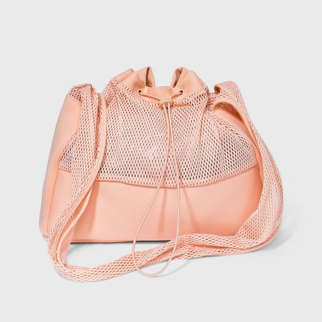 Mesh Sling Elastic Band Shoulder Handbag - Shade & Shore™ Pink