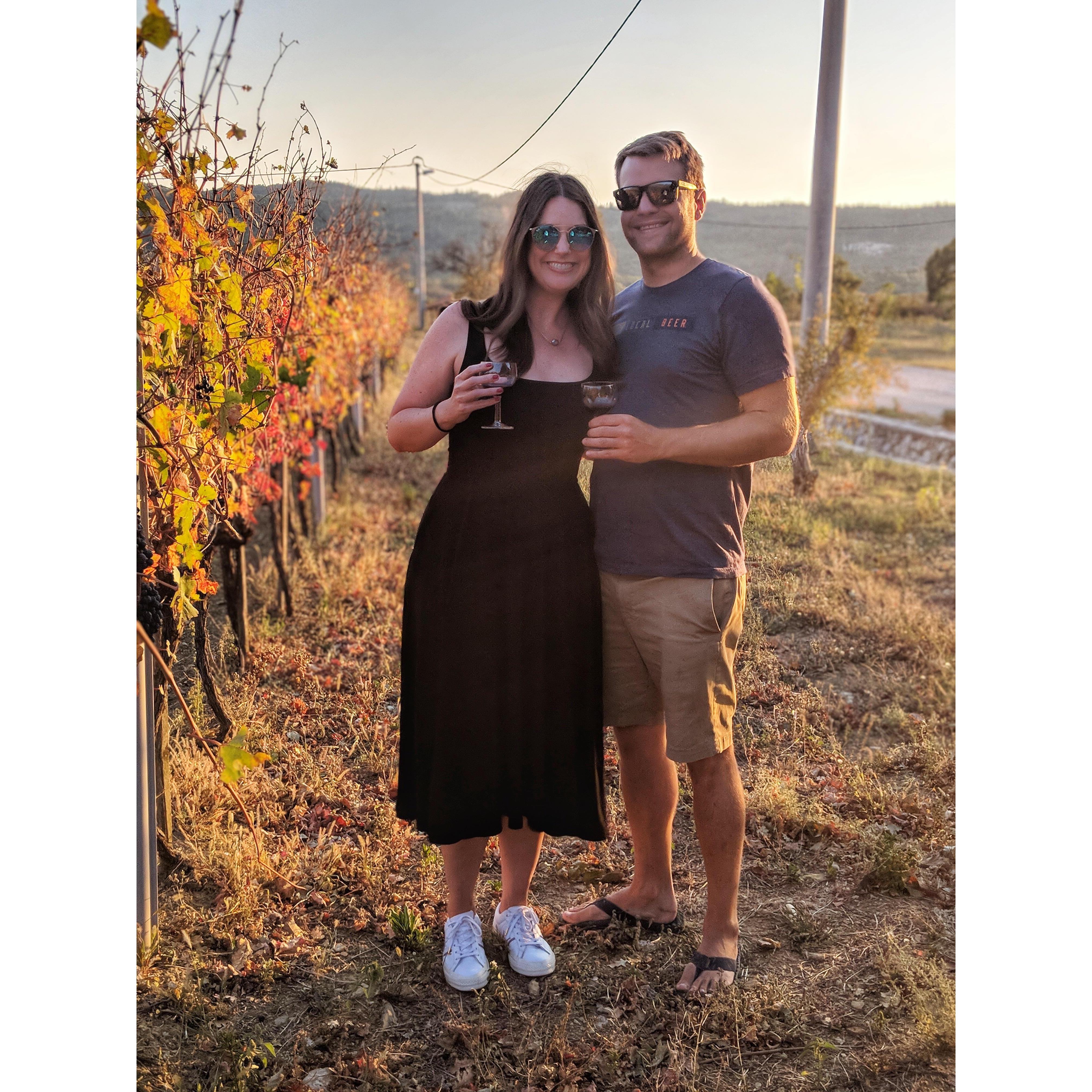 Trying grapes and drinking vino in Croatia