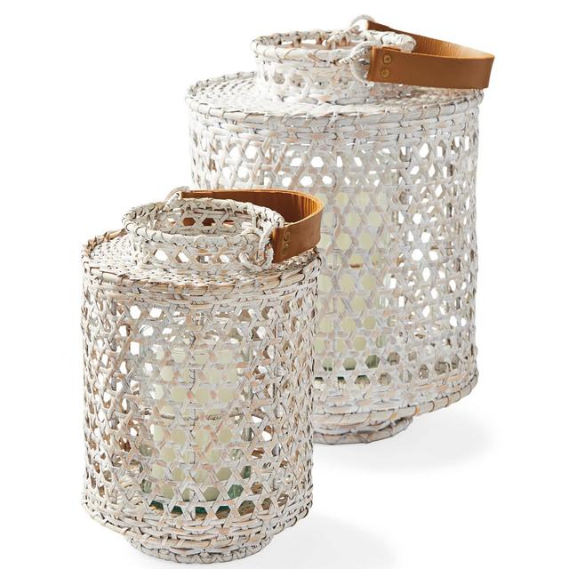 Whitewashed Rattan Hurricane