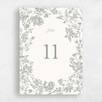 Green Wedding Table Number - Treviso