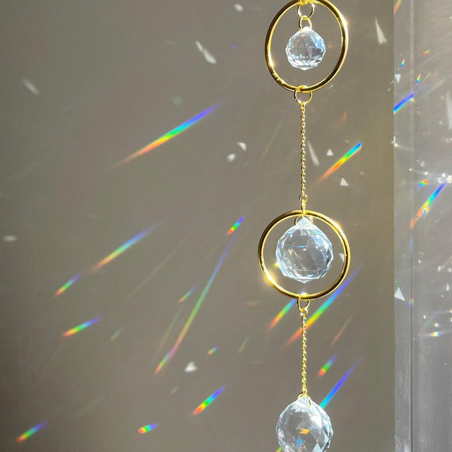 Triple Sun catcher | rainbow maker, 3” suncatchers, Holiday gift, Prism Window Decor, Sun catcher, Rainbow Crystal, New home gift