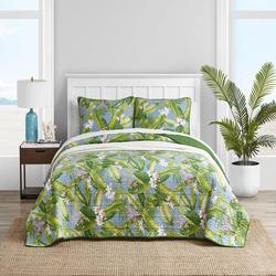 Tommy Bahama Hibiscus Bloom Cotton Sheet Set, Green, Queen