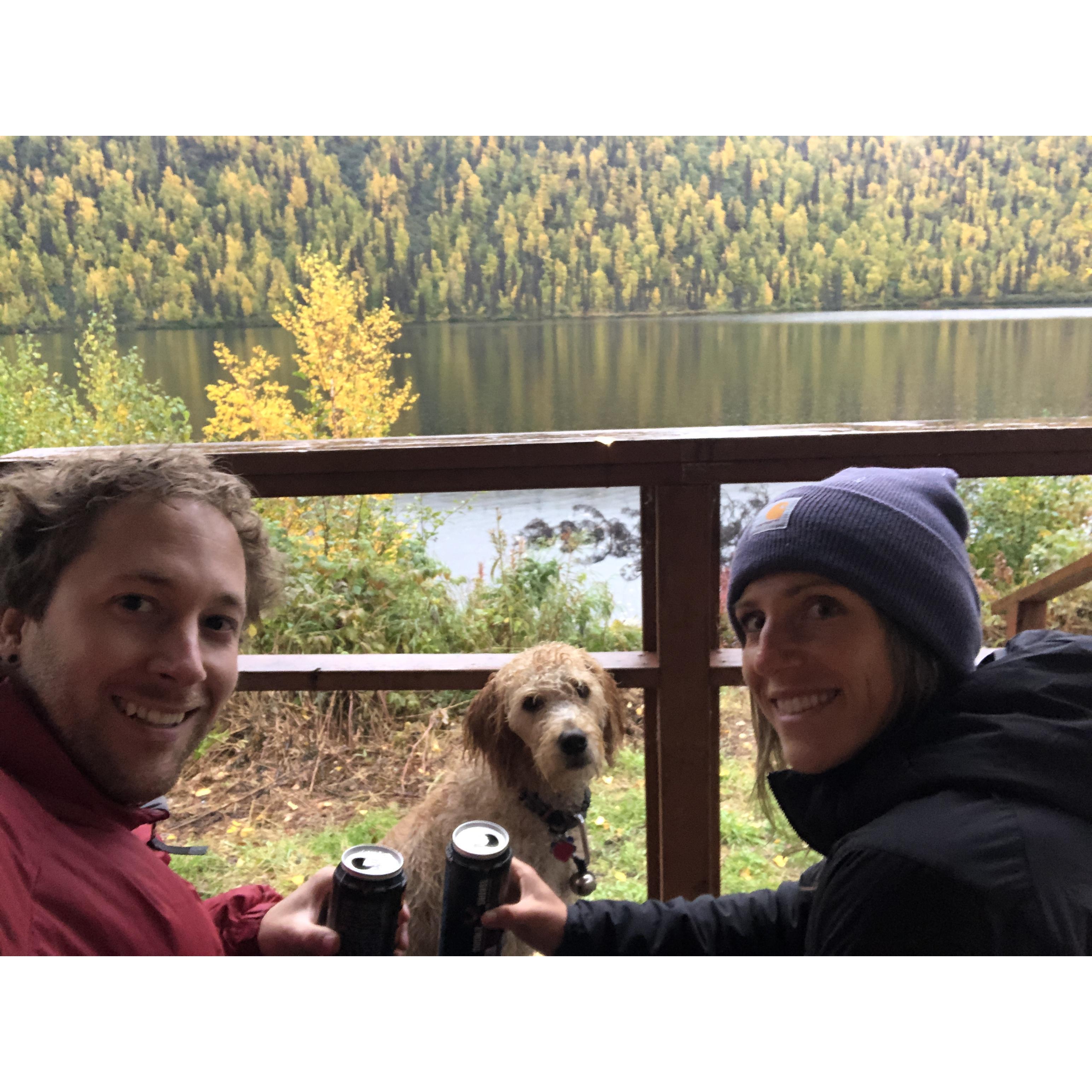 Staying out of the rain at Byer's Lake Cabin (day 1 of our AK Stay-cation)