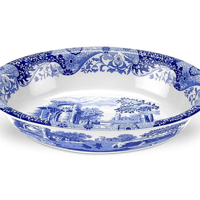 Spode Blue Italian Oval Rimmed Dish