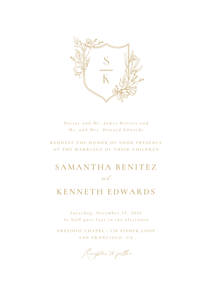 Serrano Portrait | Dijon | Zola Wedding Invitations