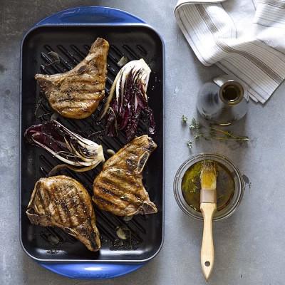 Le Creuset Signature Enameled Cast Iron Double-Burner Skinny Grill