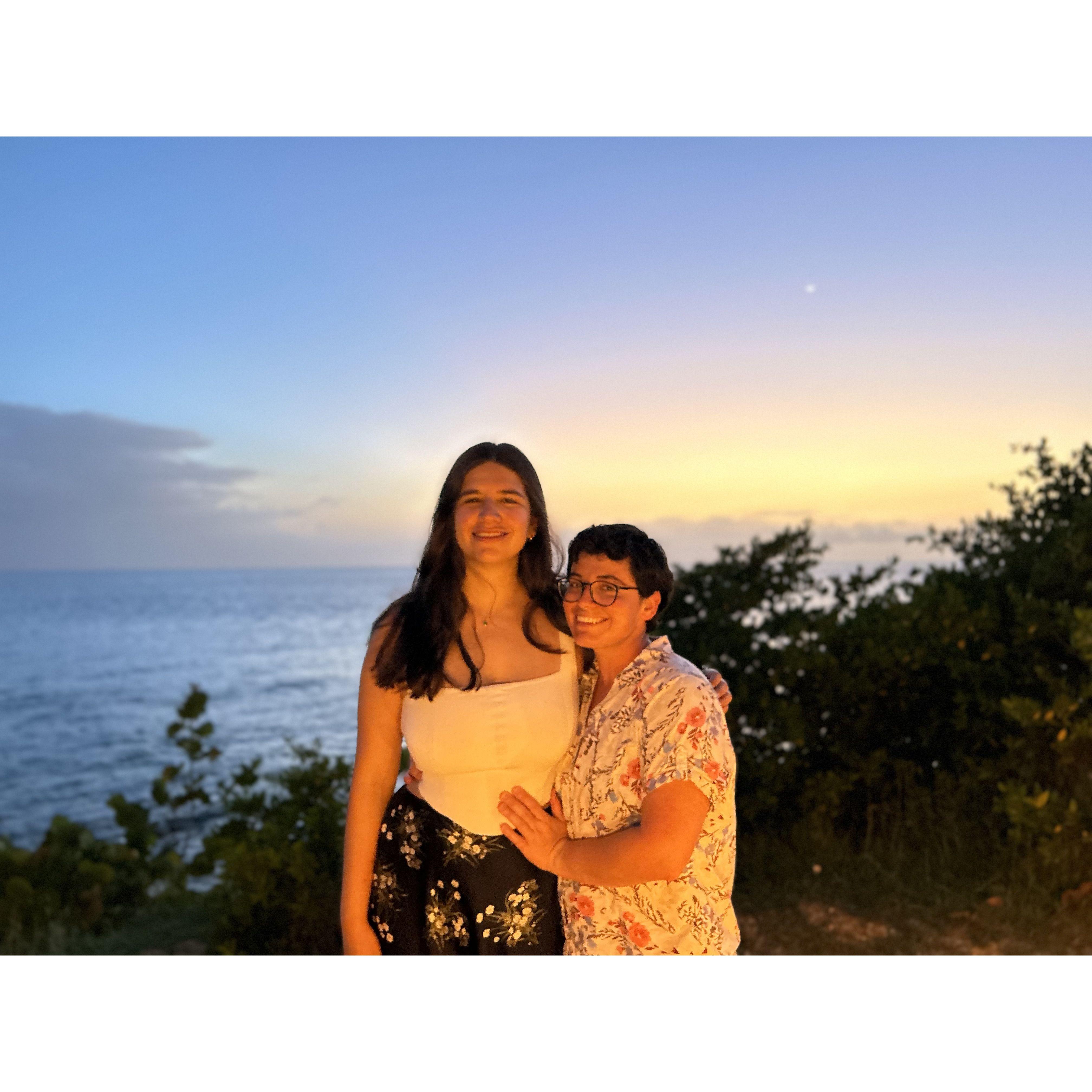 Watching the sunset at Faro de Punta Higuera, Puerto Rico.