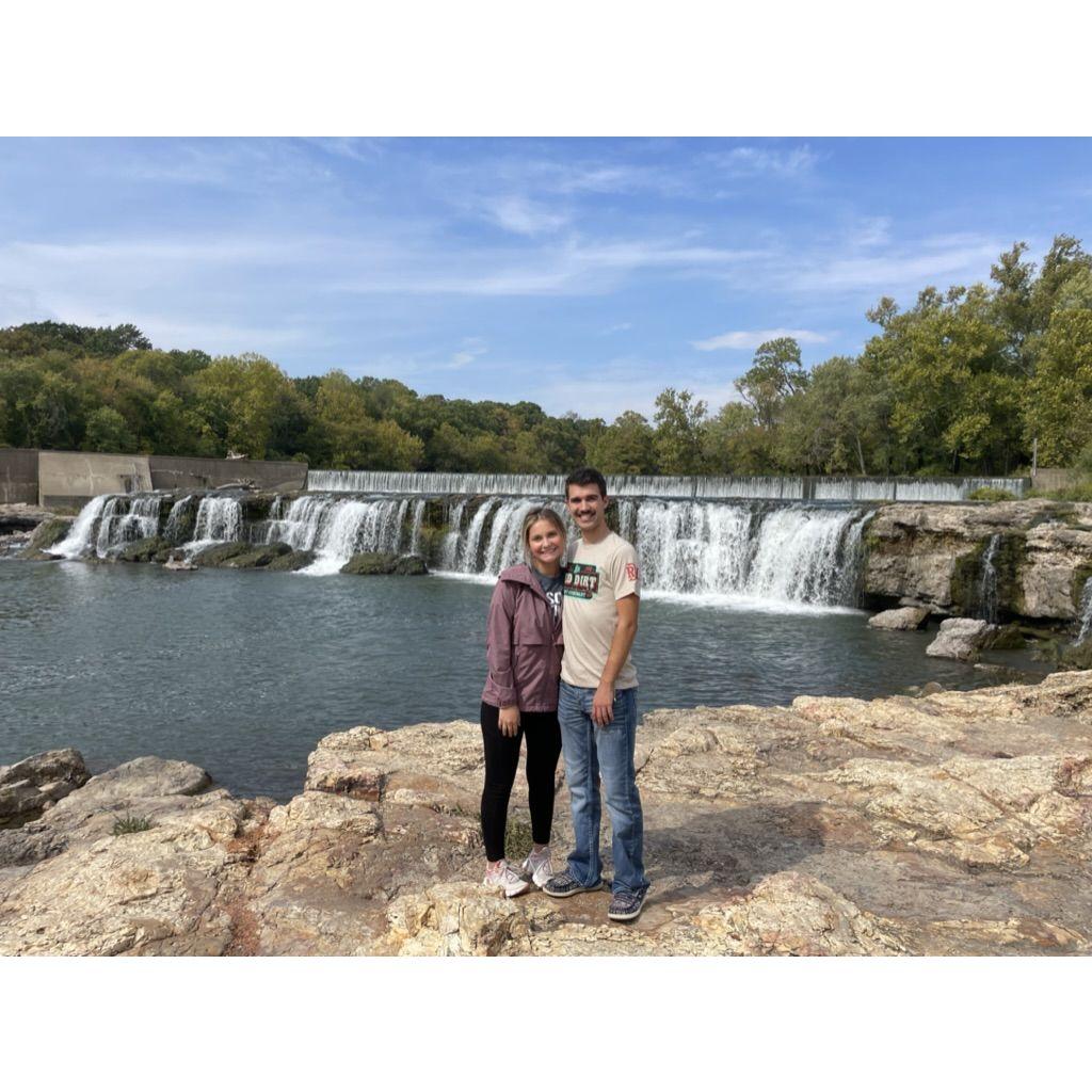 Showing AJae around Joplin the very first time he came to visit me in college. This is taken at Joplins famous Falls!