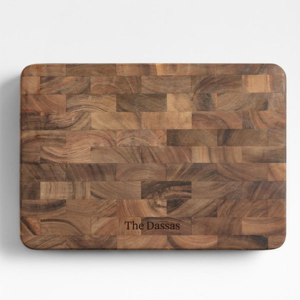 Personalized Rectangular End Grain Cutting Board