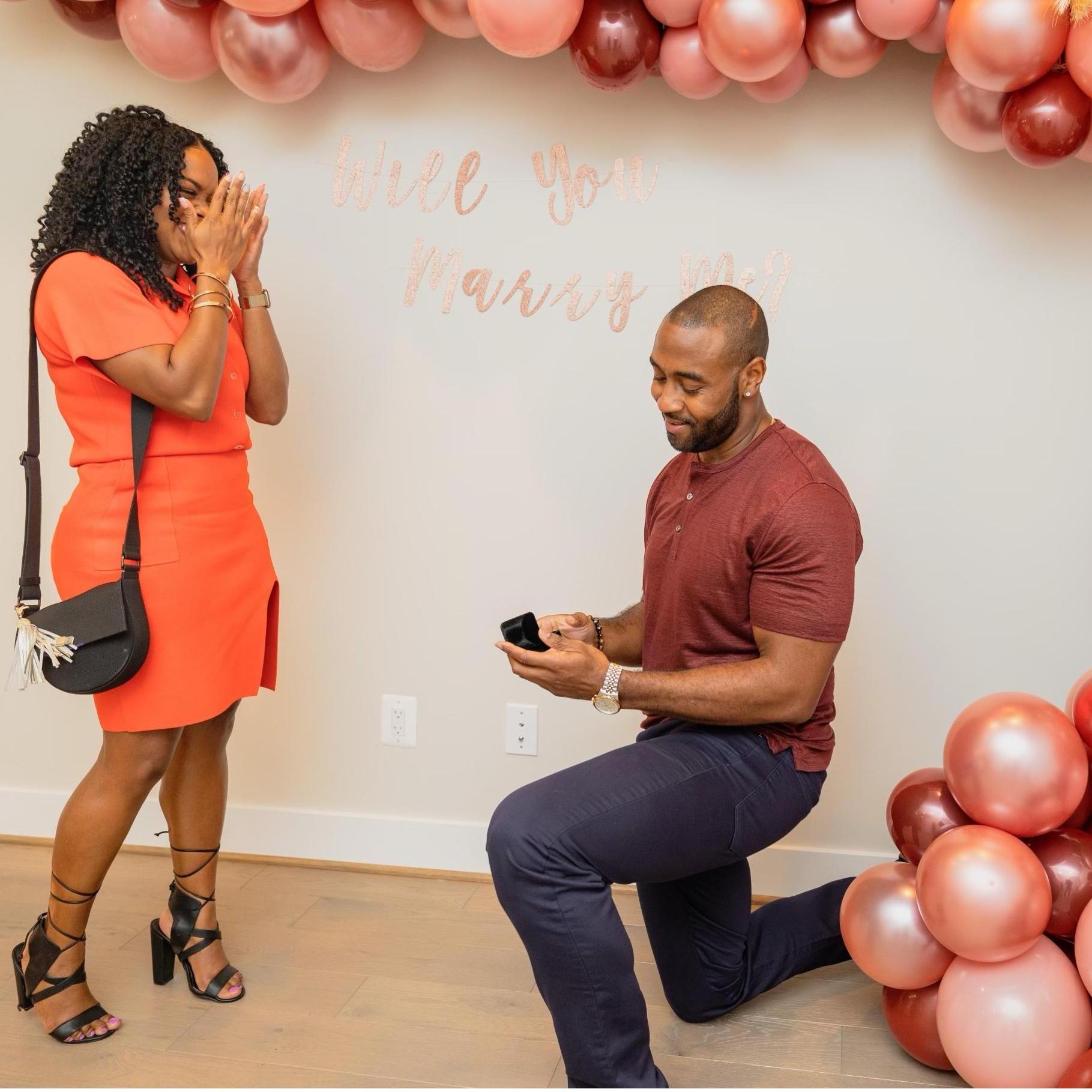 When he got on bended knee!