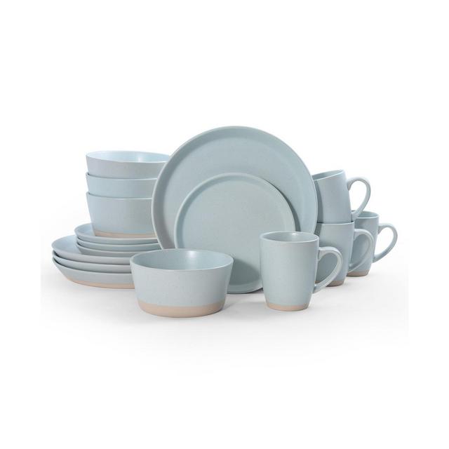 Pfaltzgraff hudson blue 16 pc dinnerware set, service for 4