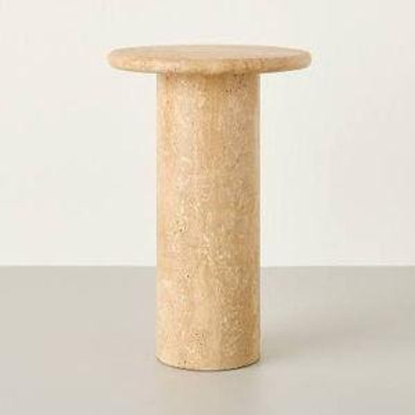 Round Travertine Accent Table - Hearth & Hand™ with Magnolia