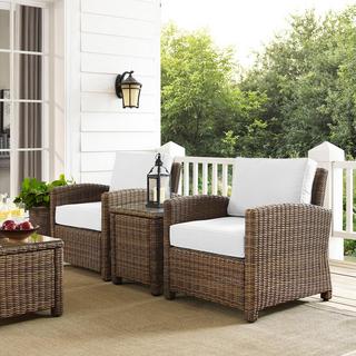 Bradenton 3-Piece Outdoor Wicker Armchair Set