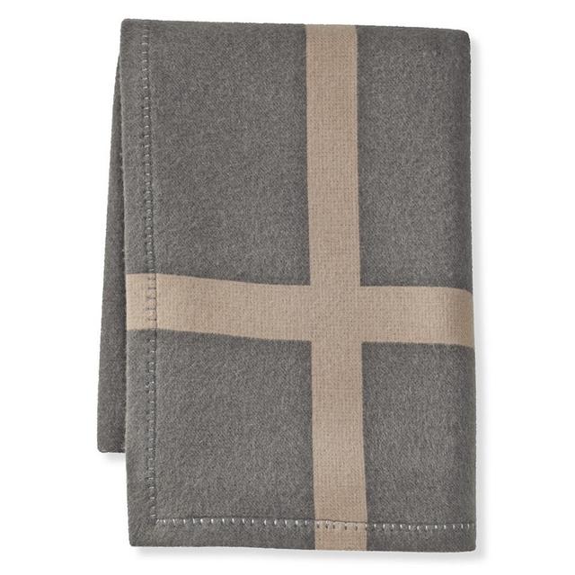 Cashmere and Wool Equestrian Throw, 50" X 70", Grey