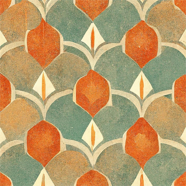 MuralPeel Modern Yellow Orange Geometric Mosaic Peel and Stick Wallpaper Self Adhesive Removable Easy Peel Off Stick on Wall Paper for Bedroom Cabinet Renter