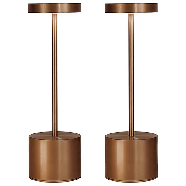 SAKRINGT 2 Pack Rechargeable Table Lamp, LED Cordless Desk Lamp,5000mAh Battery Operated Portable Table Light,3 Color Stepless Dimming Up to 40 Hours Usage for Restaurant/Indoor/Outdoor