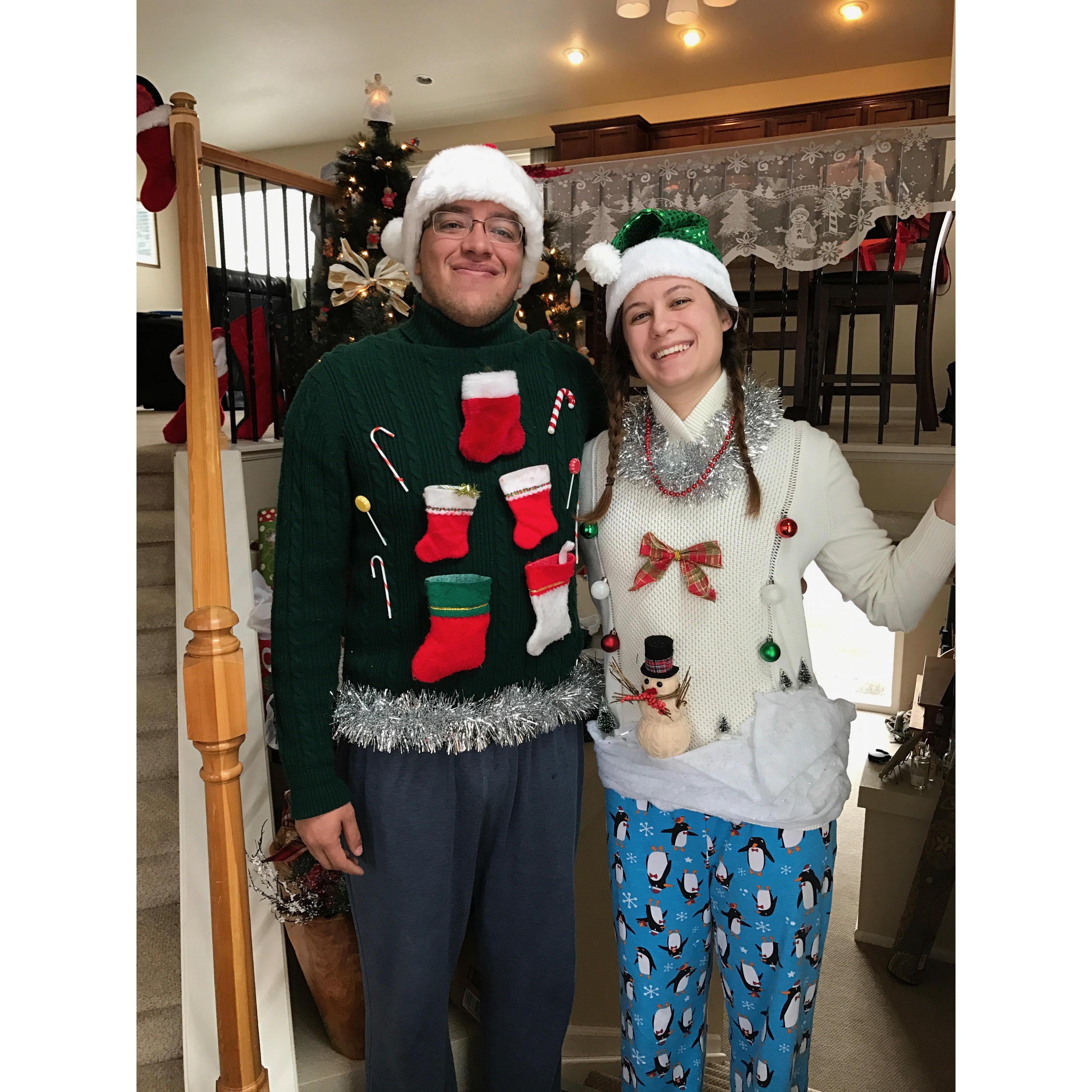 Ugly Christmas Sweaters are a very important holiday tradition for us.