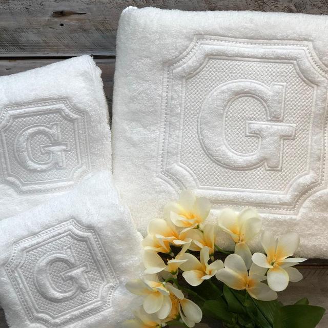 Embossed Monogrammed Hand Towel