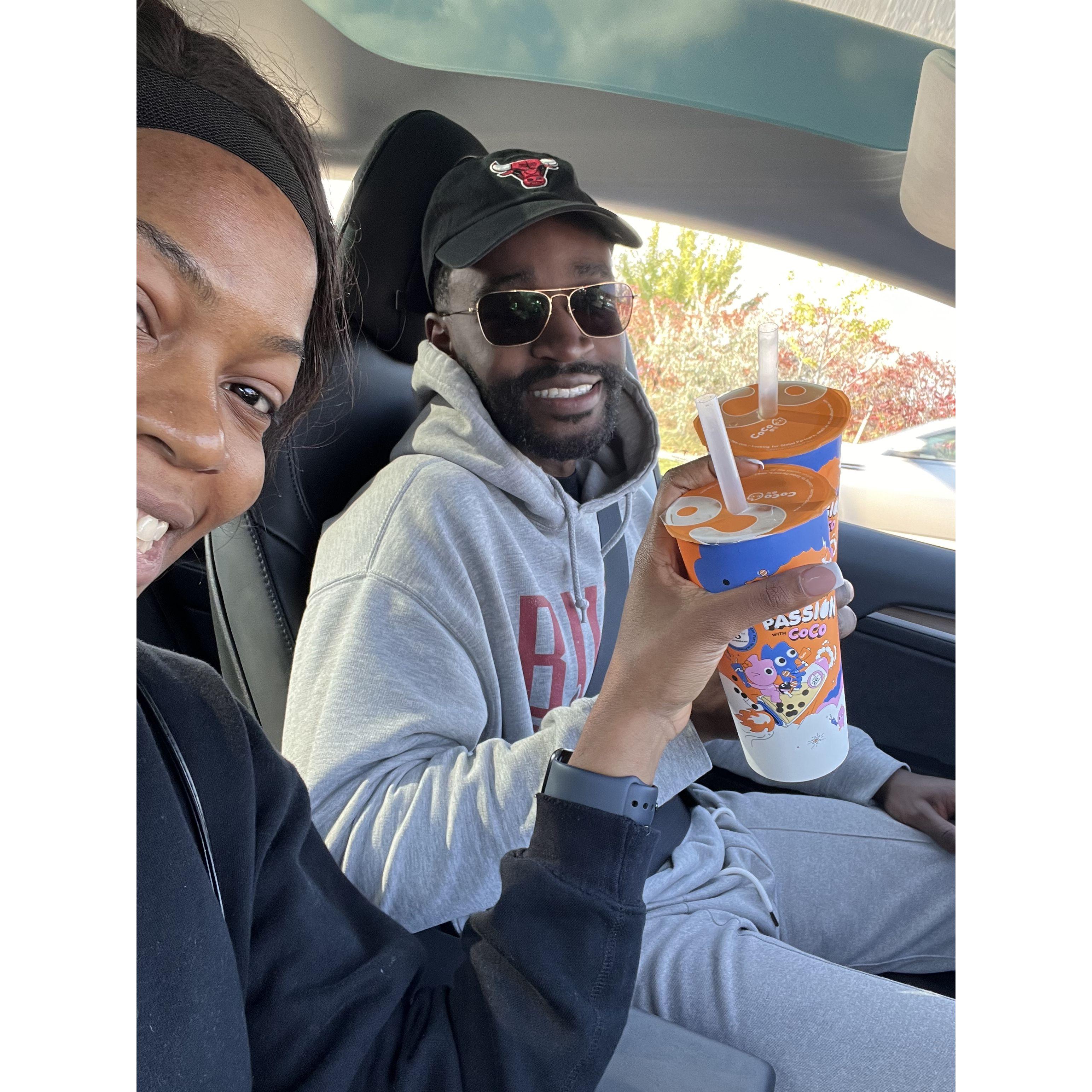 The day he drove 10 hours for the first time to visit me