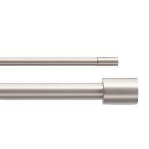 Oversized Metal Double Rod, Brushed nickel, 28"-48"