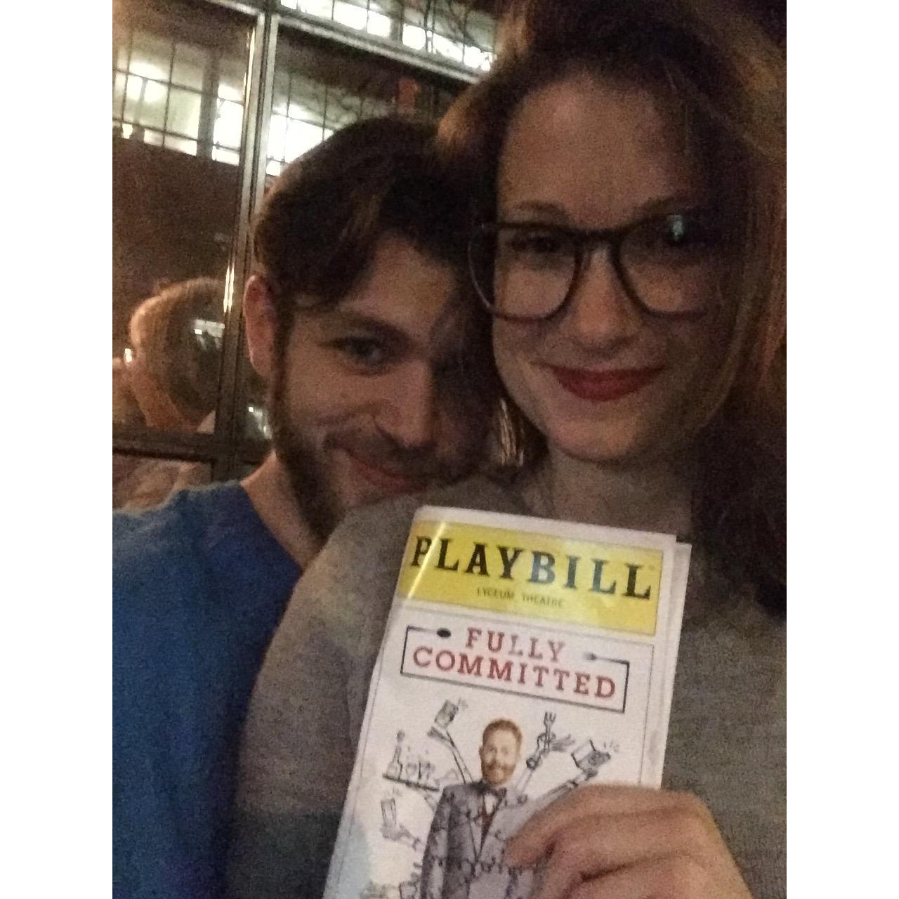 One week and a couple days after Kimberly had an emergency appendectomy she picked herself up and we saw Fully Committed. Just one of the many things to thank our NYC Village for! 2016