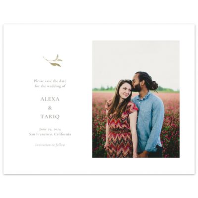 White Wedding Digital Save the Date - Somerset Photo
