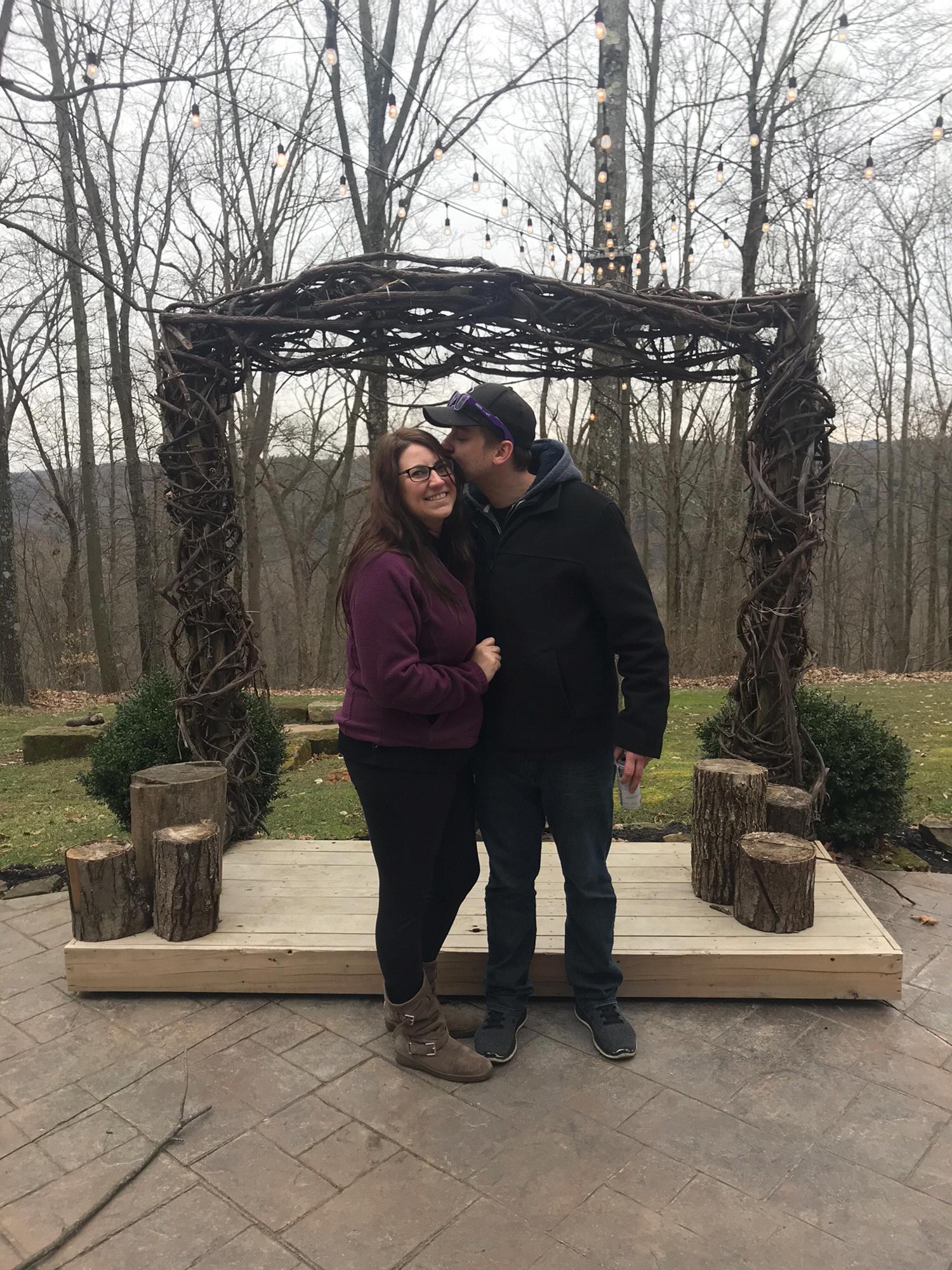 Kory and I on the tour in the ceremony space