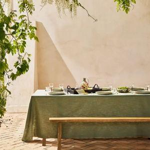 COTTON TABLECLOTH WITH CONTRAST BORDER