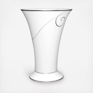 Platinum Wave Flute Vase
