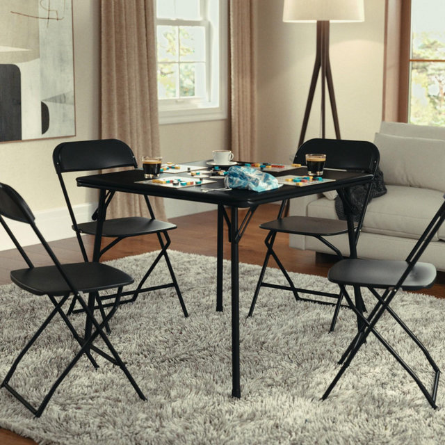 Foldable Card Table With Vinyl Table Top - Game Table - Portable Table