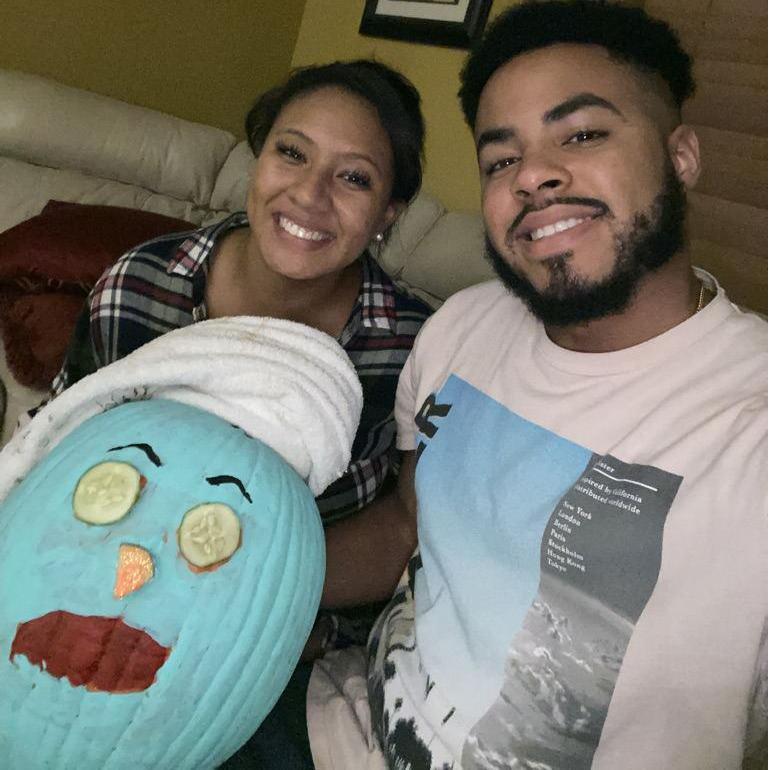 October 17 2109- Tristen & Tatyana paint a "spa" pumpkin.