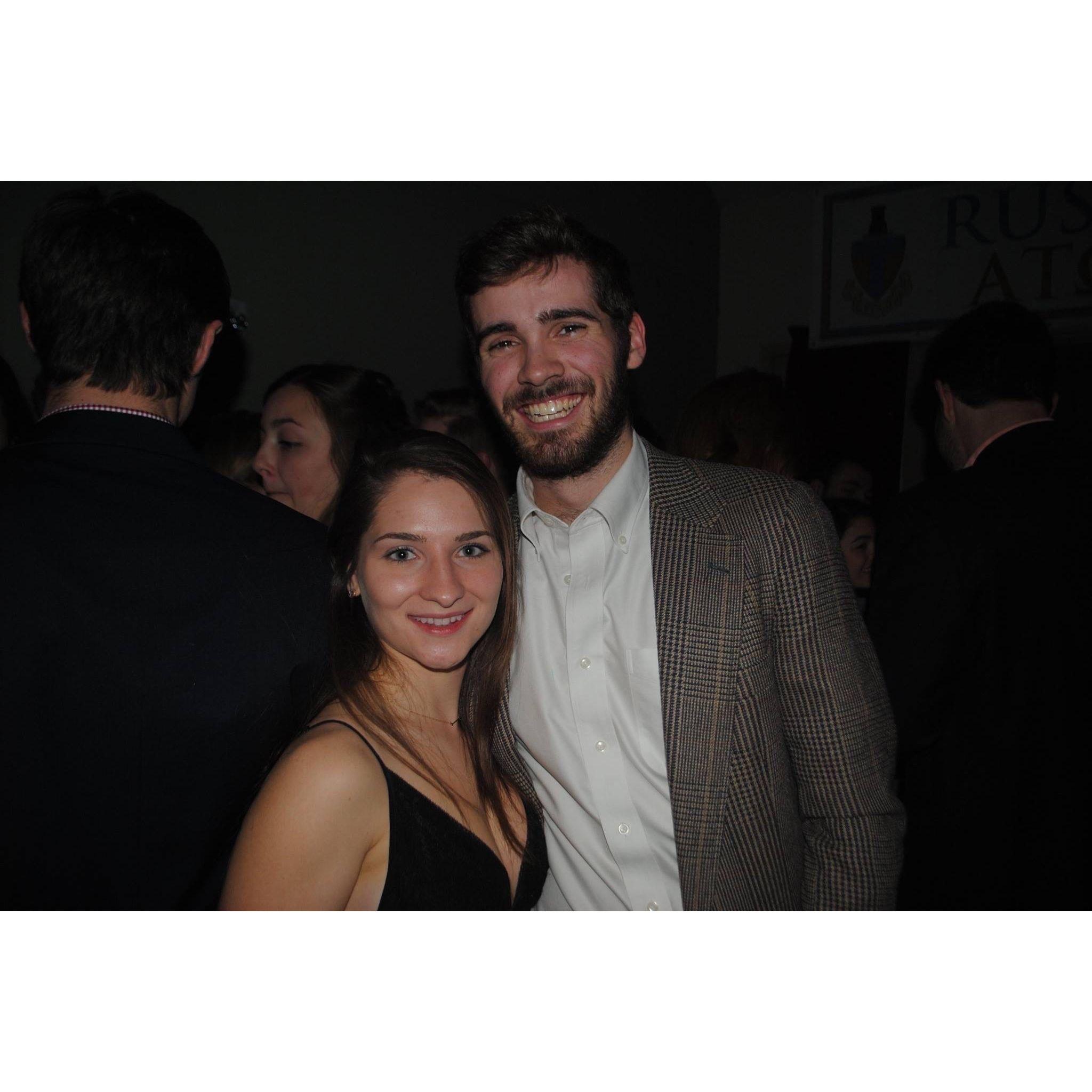 The first picture of the two of us! Taken at St Lawrence University when William invited Camille to a wine and cheese night in January 2017.