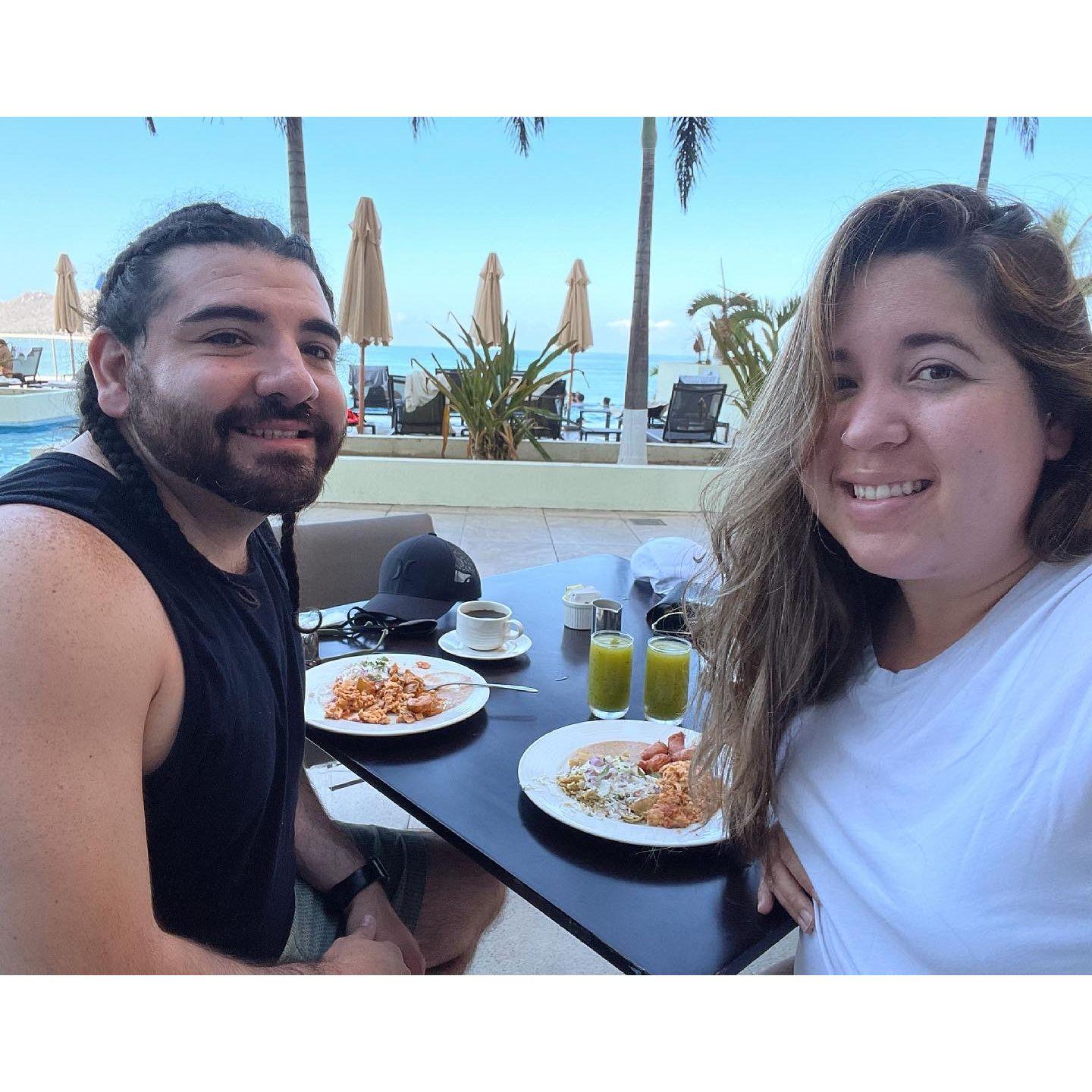 2021- Mazlatlan, Sinaloa. celebrating our four year anniversary at brunch