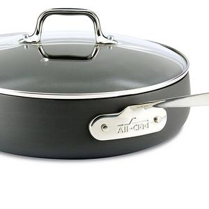 Groupe SEB - All-Clad E7853364 HA1 Hard Anodized Nonstick Dishwasher Safe PFOA Free Saute Pan Cookware, 4-Quart, Black