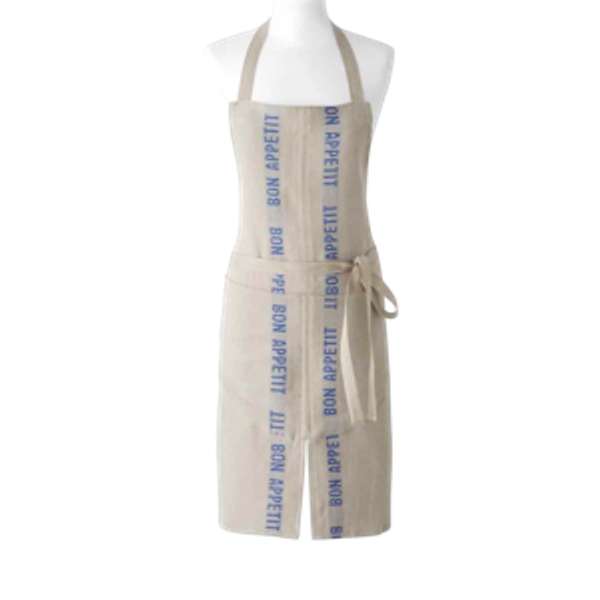 Bon Appetit Apron (Linen/Blue)