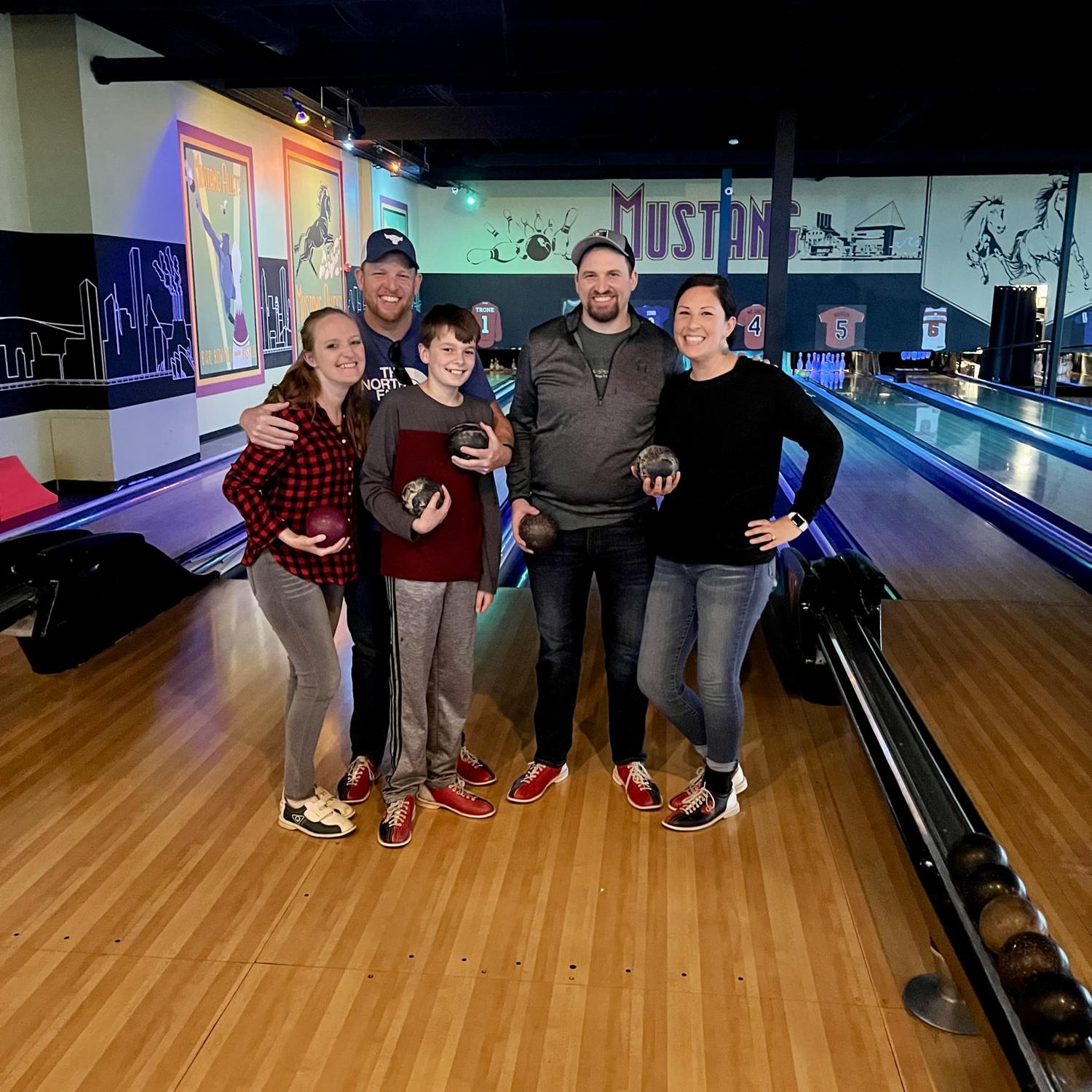 Another monthly Harden Family Outing! Conner joins this time! Bowling at Mustang Alley’s. March 26, 2022.