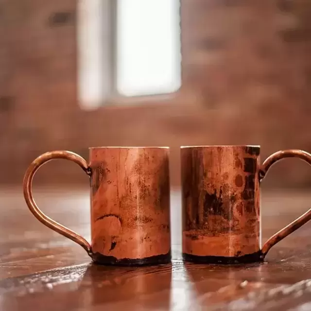 Copper Mugs, Set of 2