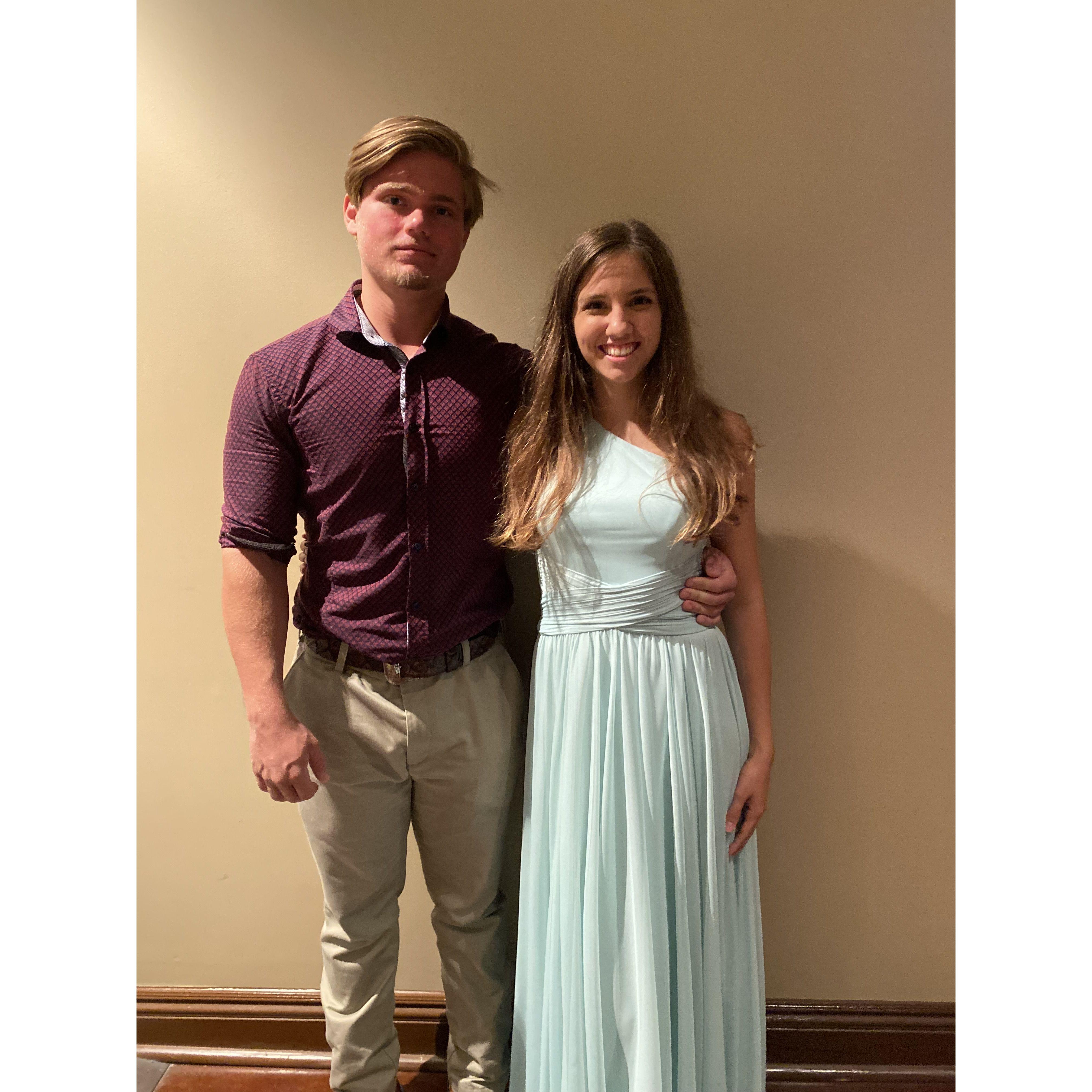 Attending Shannon's sister's wedding together!