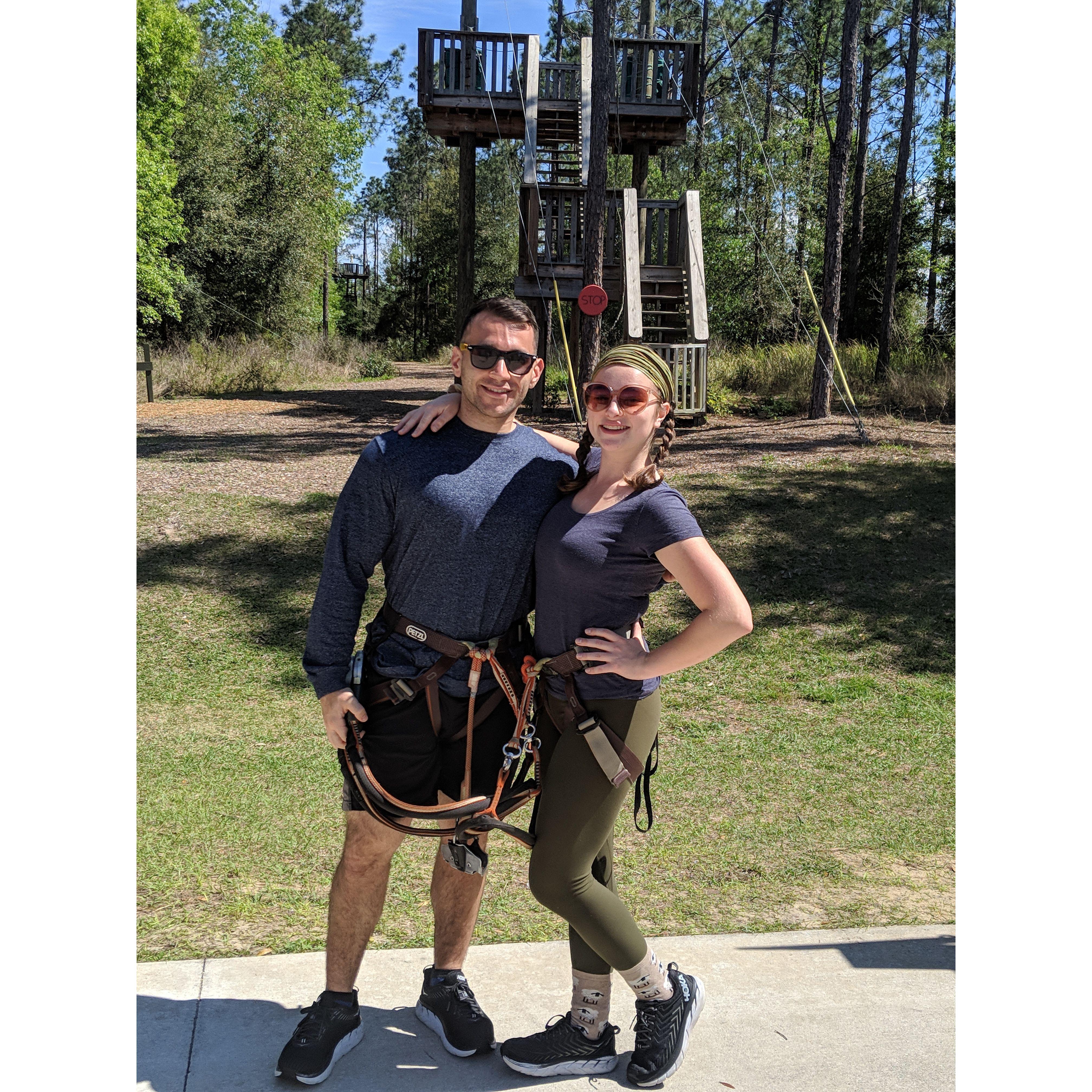 March 2019 - Zip lining