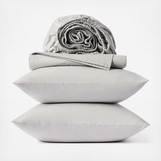 300-Thread Count Organic Percale 4-Piece Sheet Set