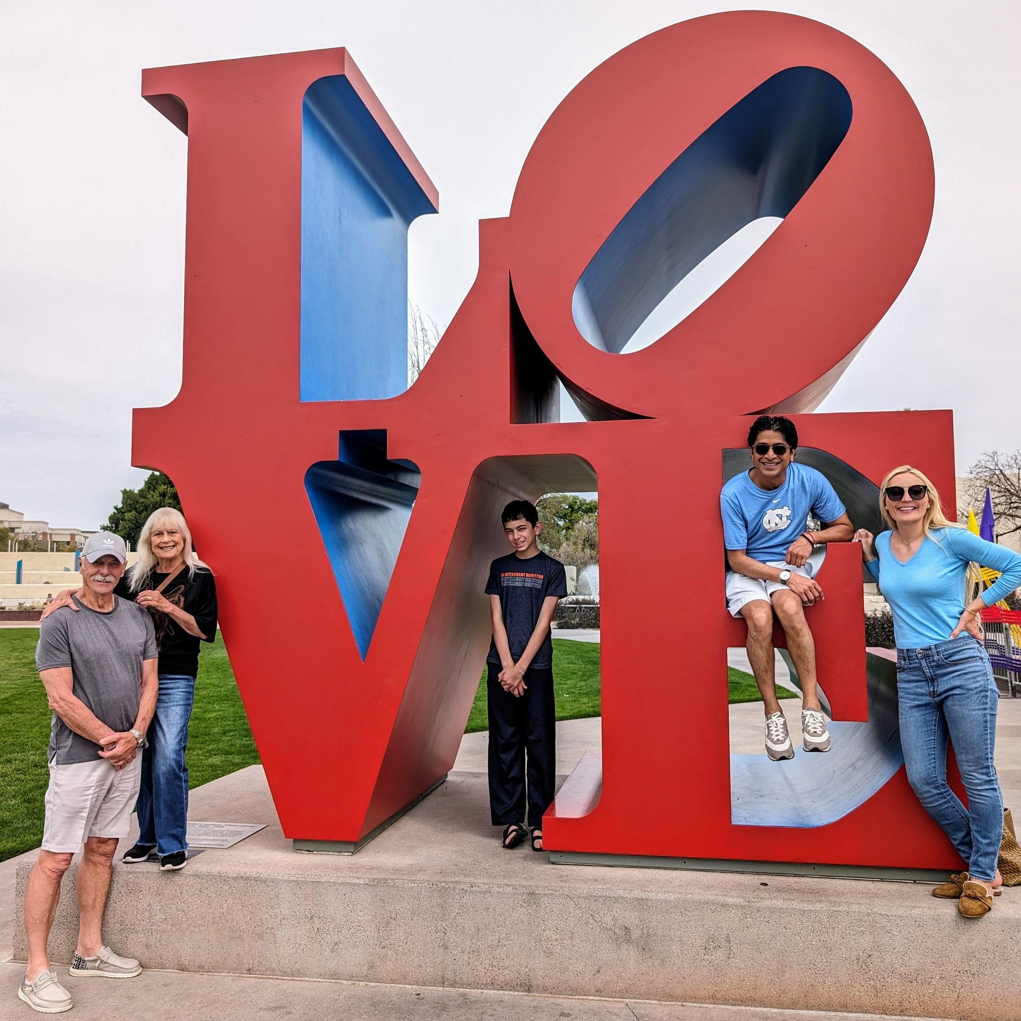 LOVE sign in Scottsdale with Frank & Dorothy.