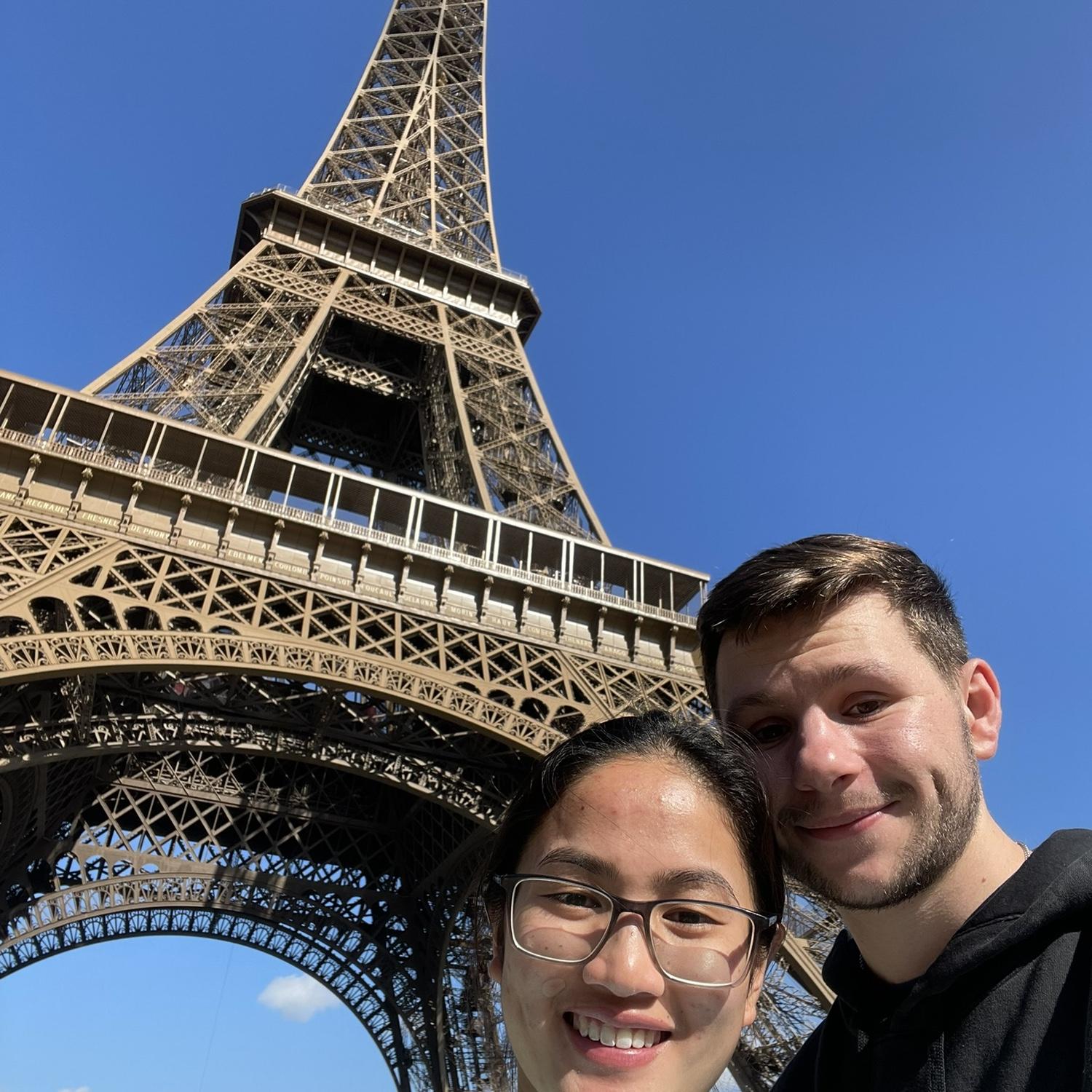 Our first Eiffel Tower selfie