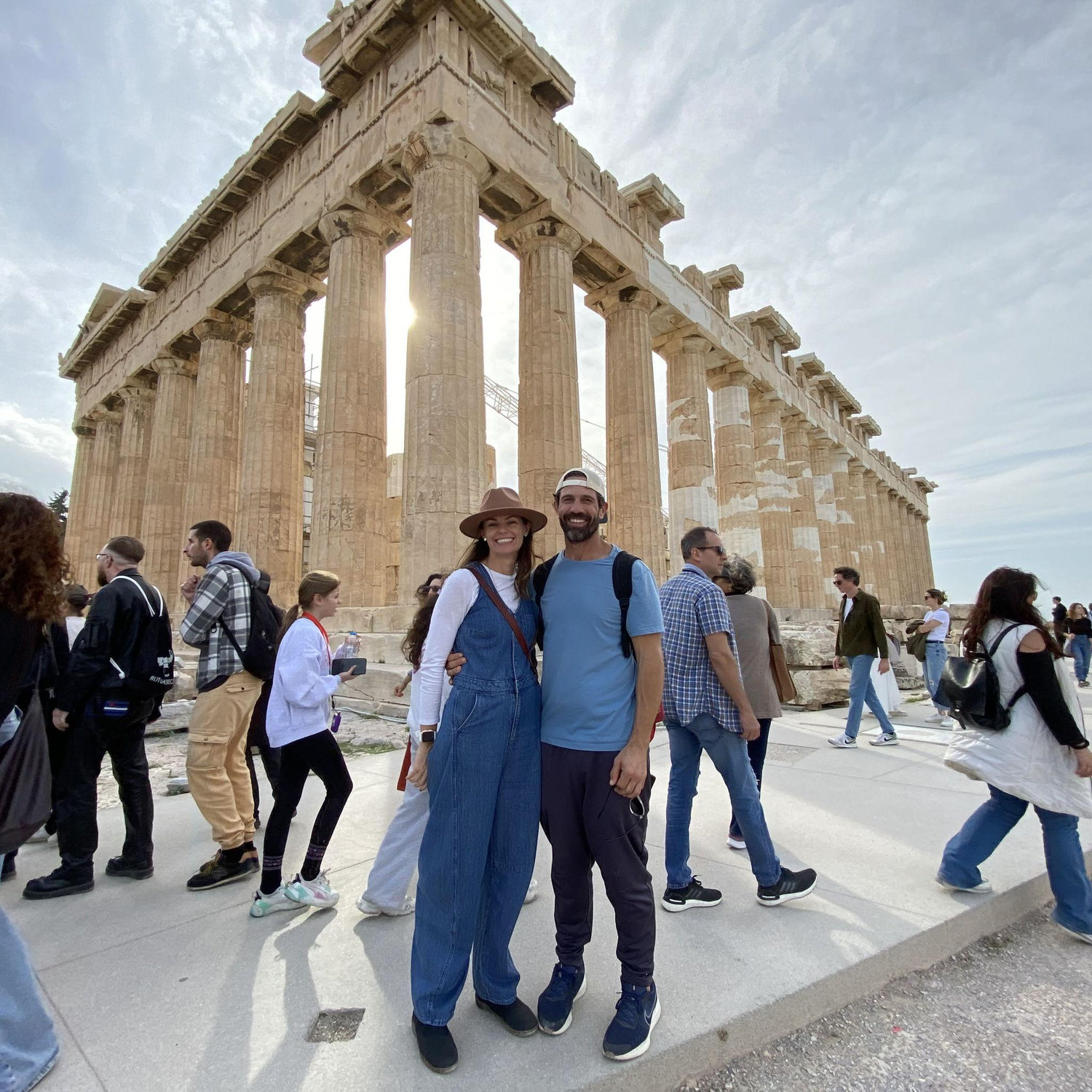 In front on Parthenon in Athens, Greece