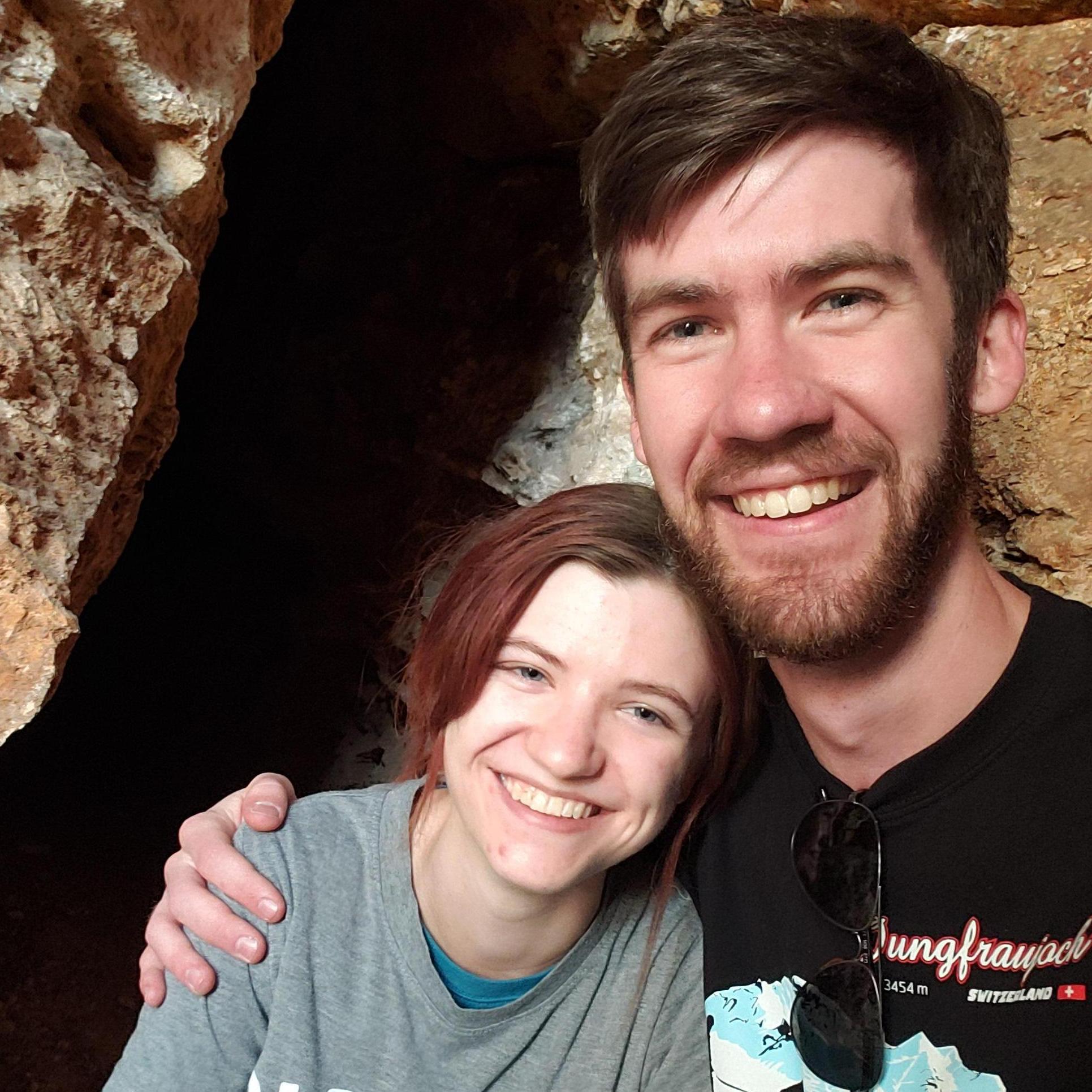 Exploring slot canyons near San Ysidro.