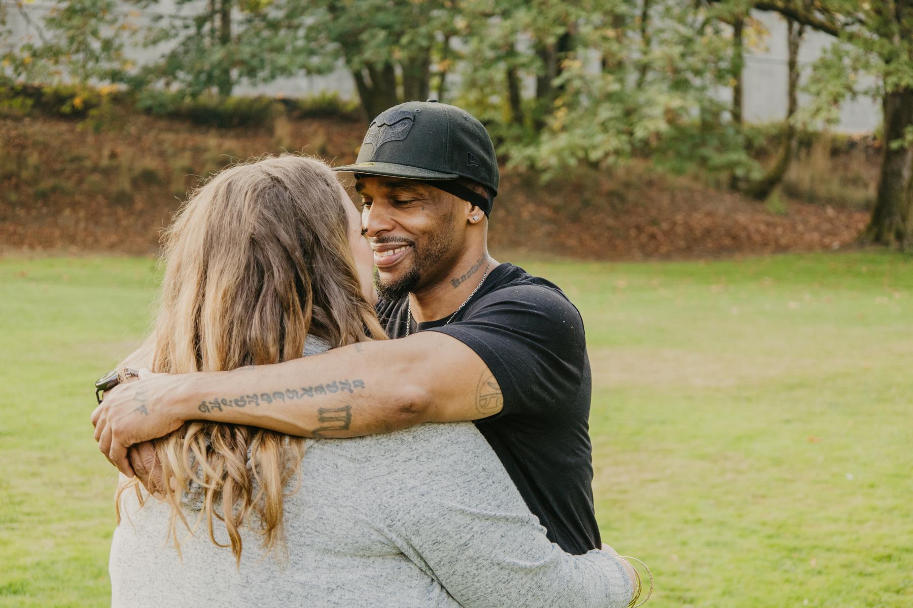 Engagement photos at Tumwater Falls Oct 2022