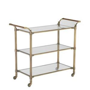 Beckett Bar Cart, Brass