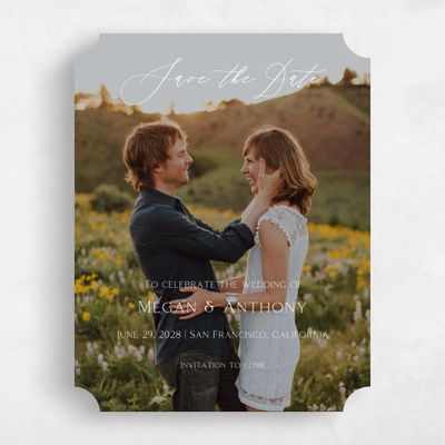 White Ticket Wedding Save the Date - Bellfort Photo