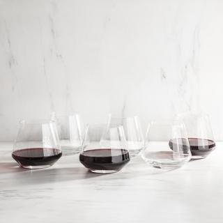 Puro Burgundy Stemless Wine Glass, Set of 6