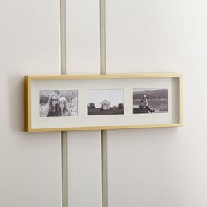 Brushed Brass 3-4x6 Wall Frame